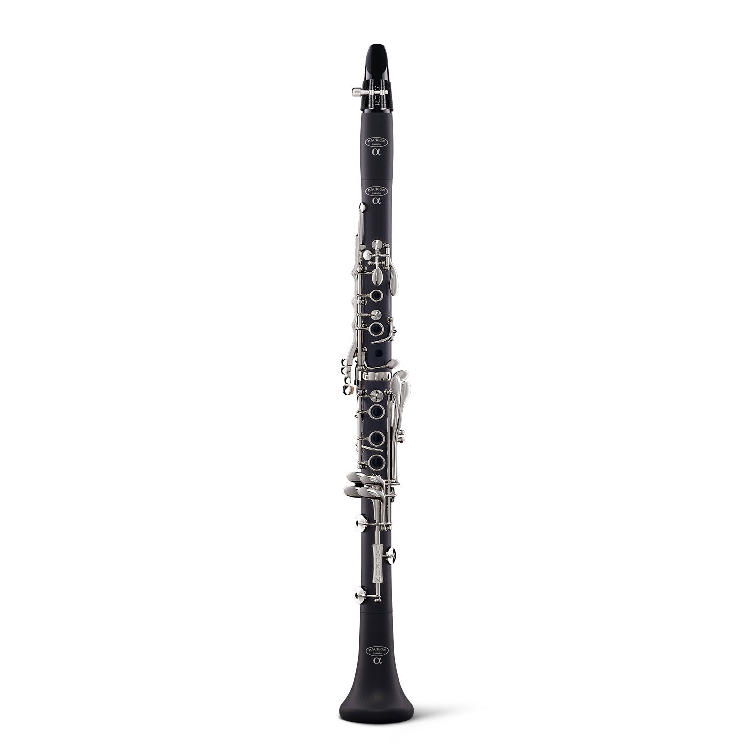backun-bb-clarinet-alpha-nickel-with-protege-mouthpiece-and-rovner-front