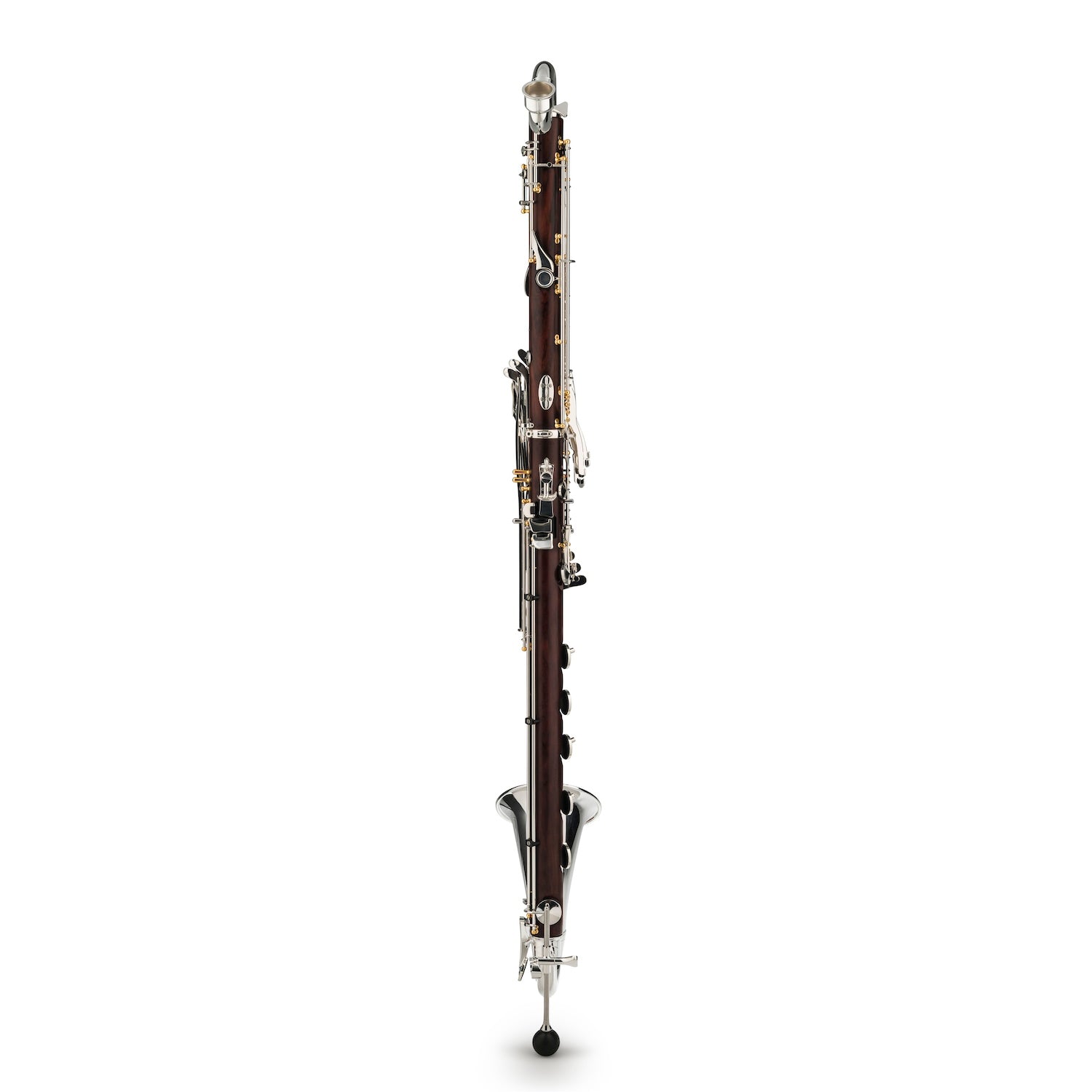 backun-bass-clarinet-Q-series-cocobolo-silver-with-gold-posts-back