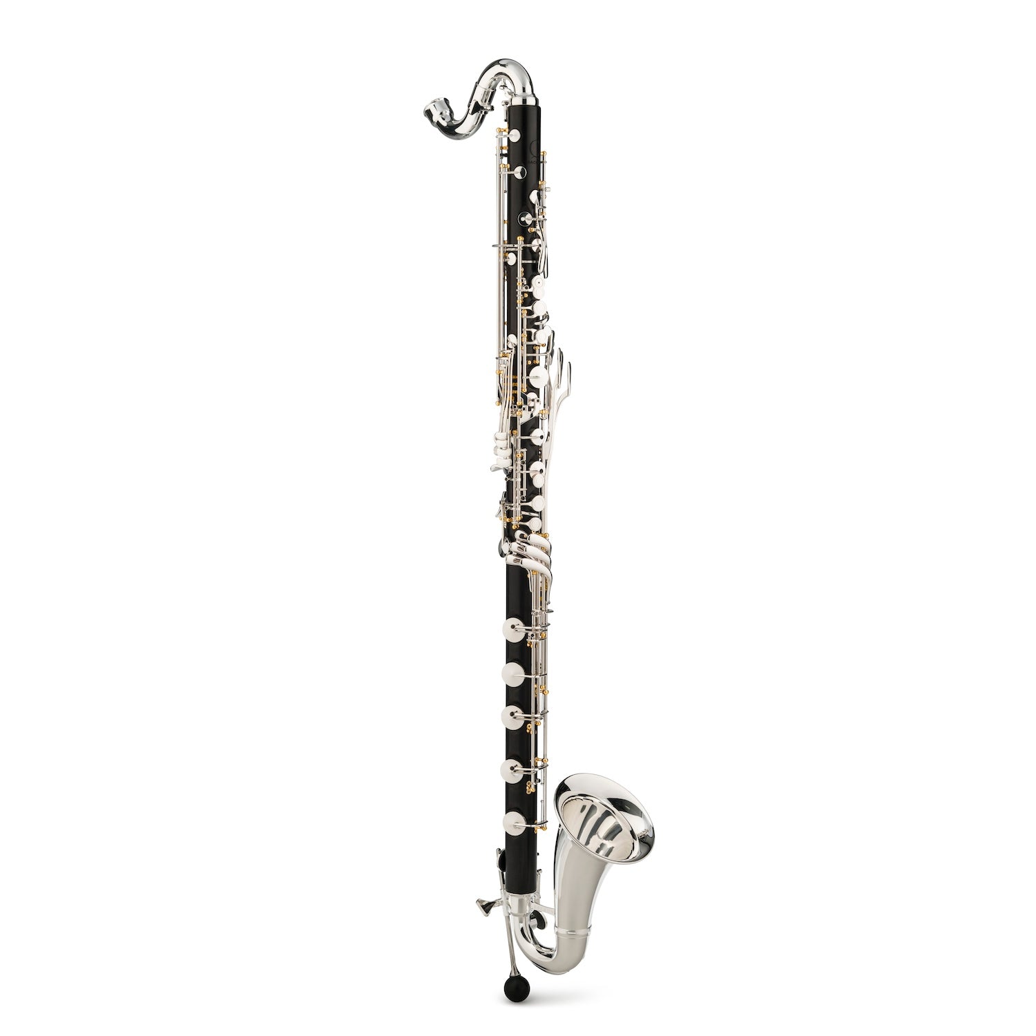 backun-bass-clarinet-Q-series-grenadilla-silver-with-gold-posts-side-1