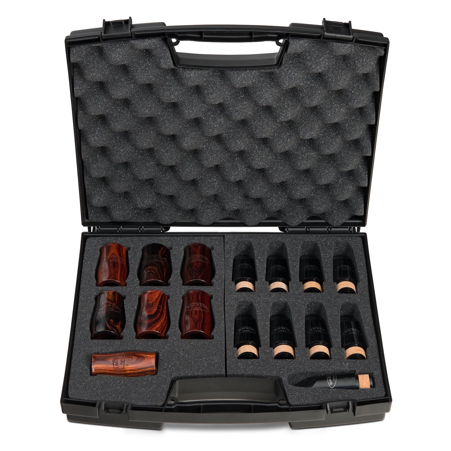 Backun Mouthpiece or Barrel Case Open 7 Barrels and 9 Mouthpieces